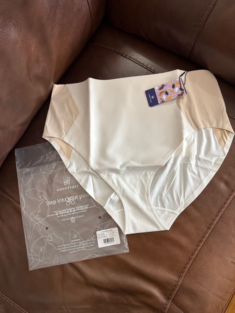 Honeylove High-Waist Seamless Briefs - Cream & Nude